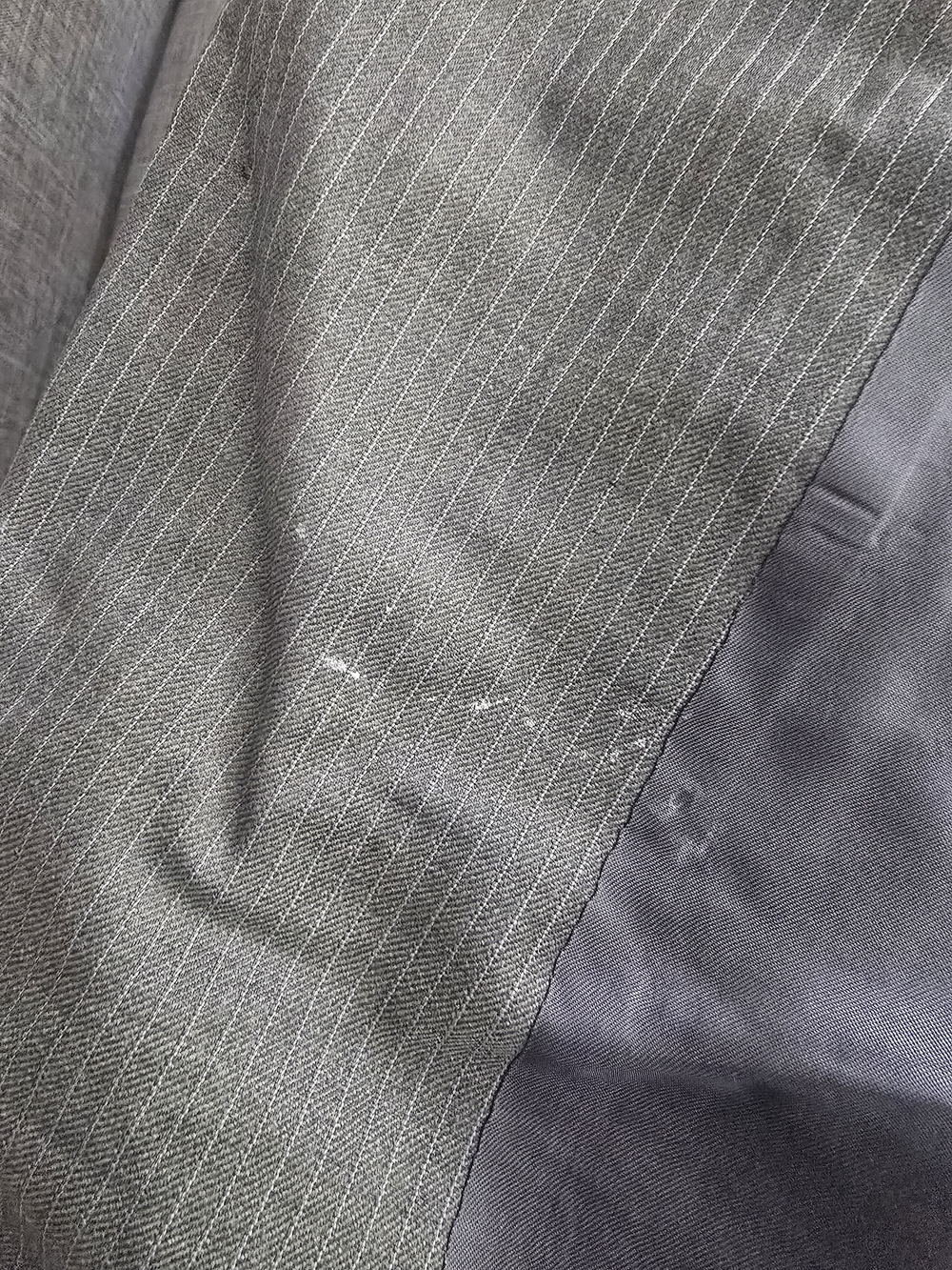 Mens Burberry Charcoal Pinstripe Two-Button Suit Jacket - Picture 6 of 8